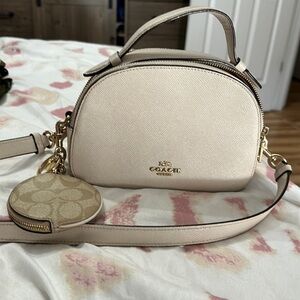 Coach Serena double zipped crossbody bag & coin pouch bundle